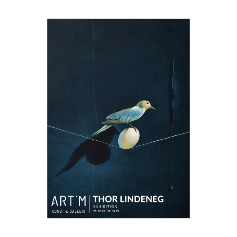 Kunstplakat - udstillingsplakat med Thor Lindeneg