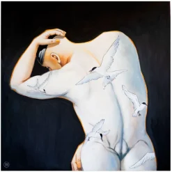 Kunstplakat - BIRDMAN af Steen Kirkegaard Erichsen, 70x70 cm