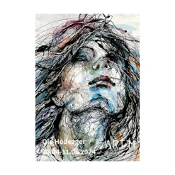 Kunstplakat - udstillingsplakat med Ole Hedeager