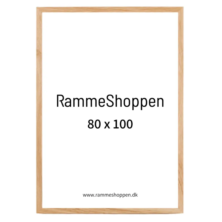 Massiv Egetræsramme - 80 x 100 cm - Type 851