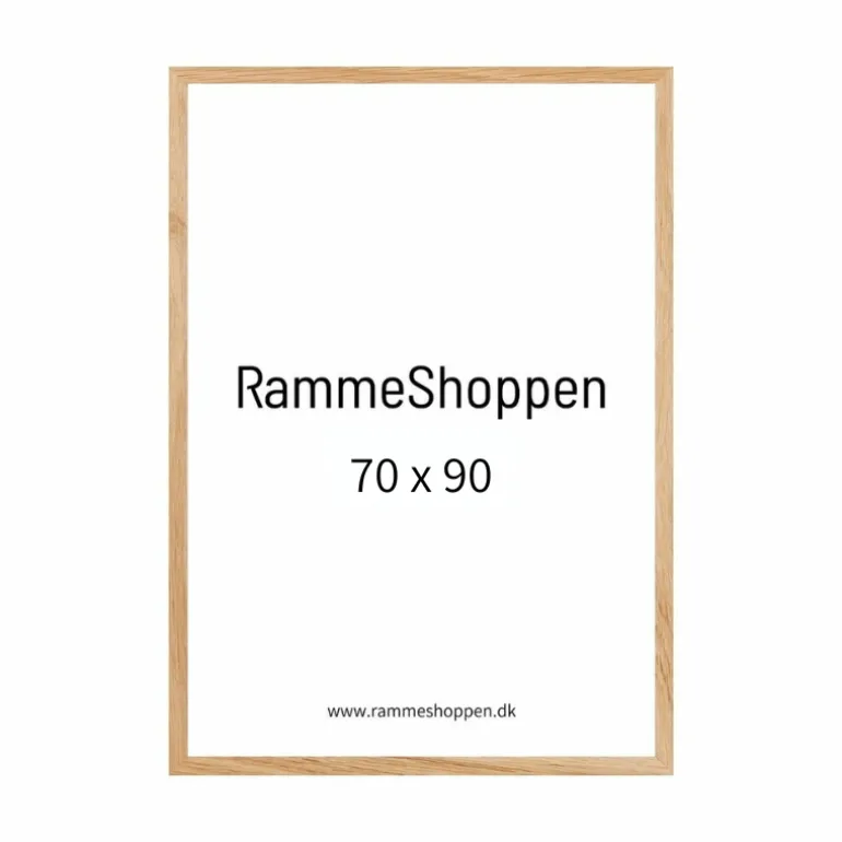 Massiv Egetræsramme - 70 x 90 cm - type 851
