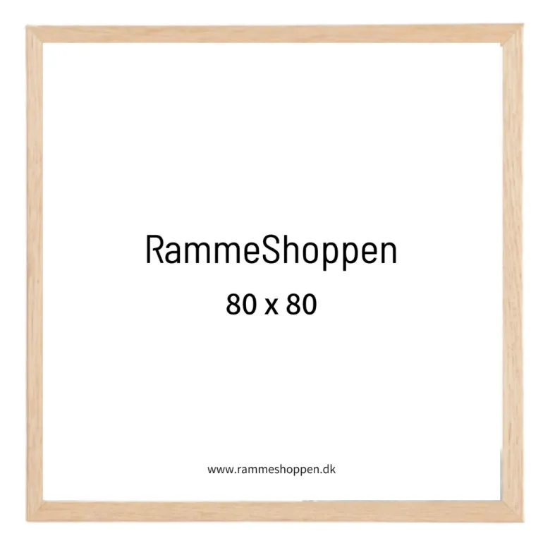 Massiv Egetræsramme - 80 x 80 cm - Type 851