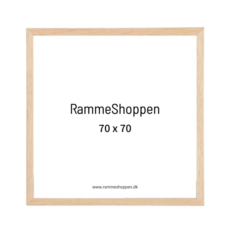 Massiv Egetræsramme - 70 x 70 cm - Type 851