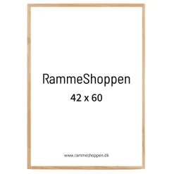 Massiv egetræsramme, smal - 42 x 60 cm (A2) - Type 320