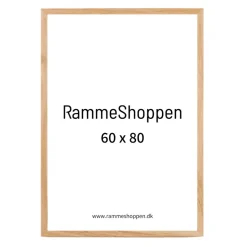 Massiv egetræsramme, smal - 60 x 80 cm - Type 320