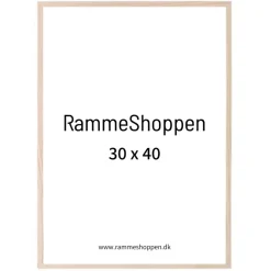 Massiv egetræsramme, smal - 30 x 40 cm - Type 320