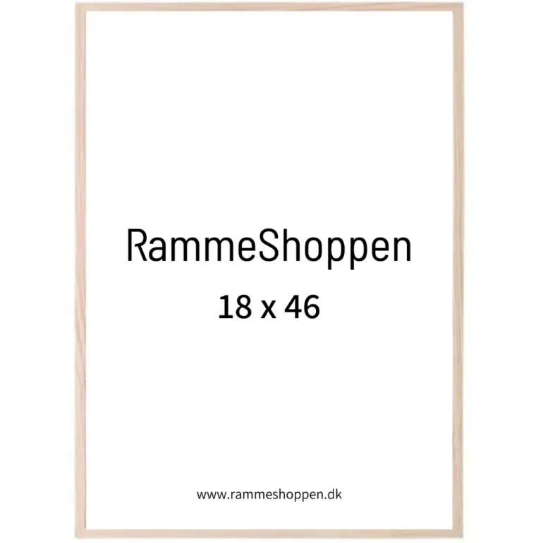 Massiv egetræsramme, smal - 18 x 46 cm - Type 320