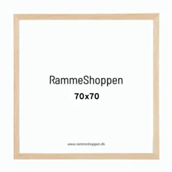 Massiv egetræsramme, smal - 70 x 70 cm - Type 320