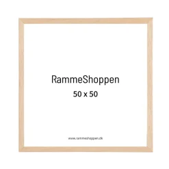 Massiv egetræsramme, smal - 50 x 50 cm - Type 320