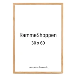 Massiv egetræsramme, smal - 30 x 60 cm - Type 320