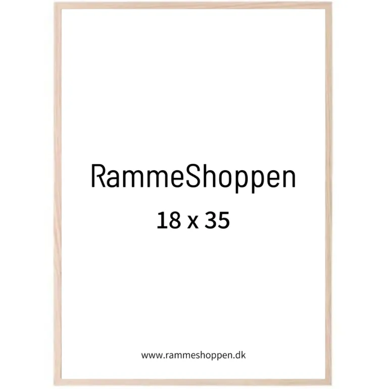 Massiv egetræsramme, smal - 18 x 35 cm - Type 320