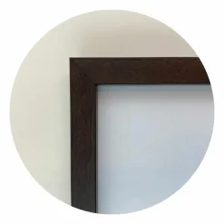 Mørk brun træramme, 100 x 100 cm, Type 831