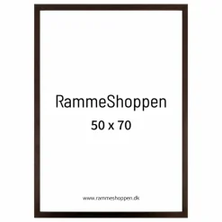 Mørk brun træramme, 50 x 70 cm, Type 830