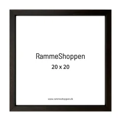 Mørk brun træramme, 20 x 20 cm, Type 830