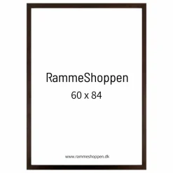 Mørk brun træramme, smal, 60 x 84 cm (A1), Type 830