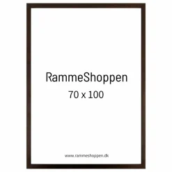 mørk brun træramme, smal, 70 x 100 cm, Type 830