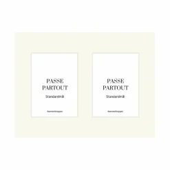 Passepartout, Naturhvid, Standardmål, MED FLERE HULLER