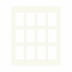 Passepartout, Naturhvid, Standardmål, MED FLERE HULLER