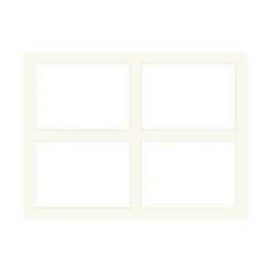 Passepartout, Naturhvid, Standardmål, MED FLERE HULLER