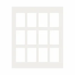 Passepartout, Porcelænshvid, Standardmål, MED FLERE HULLER