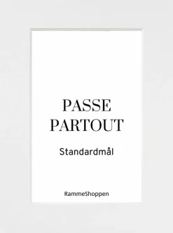 Passepartout, Porcelænshvid, Standardmål, MED FLERE HULLER