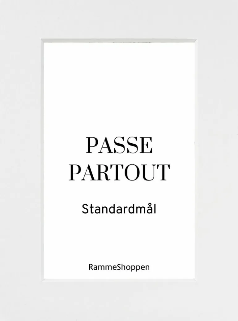 Passepartout, Porcelænshvid, Standardmål