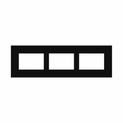 Passepartout, Sort med hvid kerne, Standardmål, MED FLERE HULLER