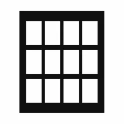 Passepartout, Sort med hvid kerne, Standardmål, MED FLERE HULLER