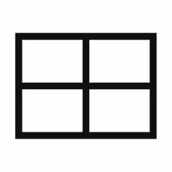 Passepartout, Sort med hvid kerne, Standardmål, MED FLERE HULLER