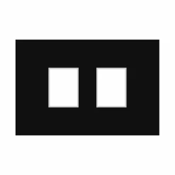 Passepartout, Sort med hvid kerne, Standardmål, MED FLERE HULLER