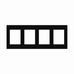 Passepartout, Sort med hvid kerne, Standardmål, MED FLERE HULLER