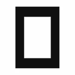 Passepartout, Sort med hvid kerne, Standardmål