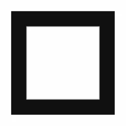 Passepartout, Sort med hvid kerne, Standardmål