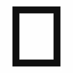 Passepartout, Sort med hvid kerne, Standardmål