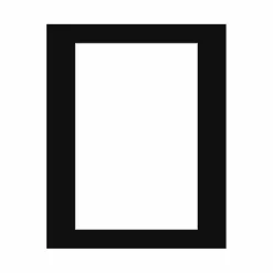 Passepartout, Sort med hvid kerne, Standardmål