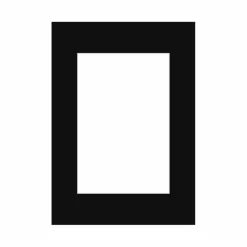 Passepartout, Sort med hvid kerne, Standardmål