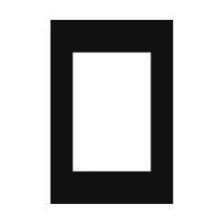 Passepartout, Sort med hvid kerne, Standardmål