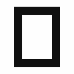 Passepartout, Sort med hvid kerne, Standardmål