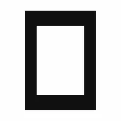 Passepartout, Sort med hvid kerne, Standardmål