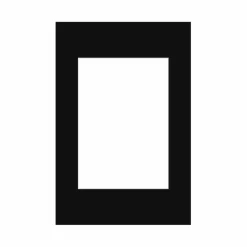 Passepartout, Sort med hvid kerne, Standardmål