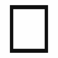 Passepartout, Sort med hvid kerne, Standardmål