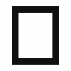 Passepartout, Sort med hvid kerne, Standardmål