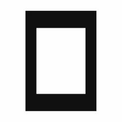 Passepartout, Sort med hvid kerne, Standardmål