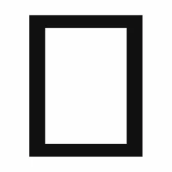 Passepartout, Sort med hvid kerne, Standardmål