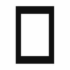 Passepartout, Sort med hvid kerne, Standardmål