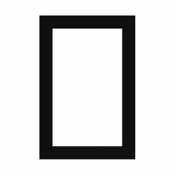 Passepartout, Sort med hvid kerne, Standardmål