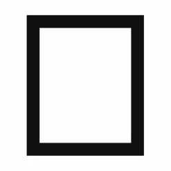 Passepartout, Sort med hvid kerne, Standardmål