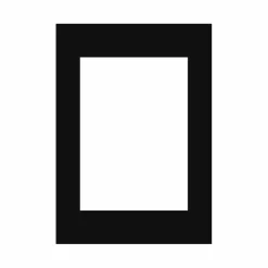 Passepartout, Sort med hvid kerne, Standardmål