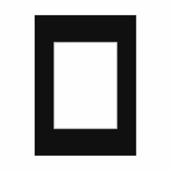 Passepartout, Sort med hvid kerne, Standardmål