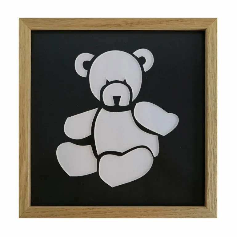 Pengegaveramme, Bamse, 20x20 cm